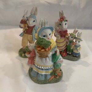 Vintage Easter Bunny Figurines Lot of 3 VA44 VA39 & VA33 International Resources